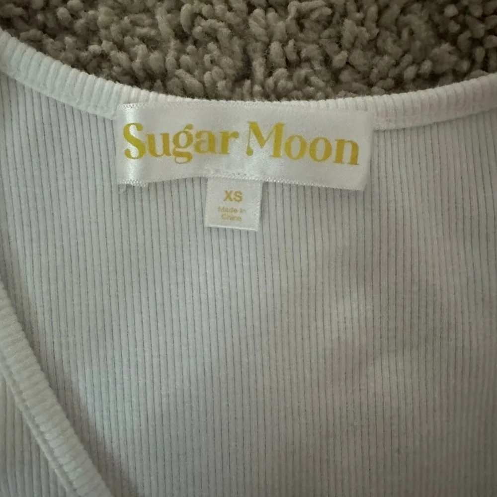 White Ruffled Button-Up Shirt - Picture 2 of 2